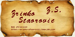 Zrinko Staorović vizit kartica